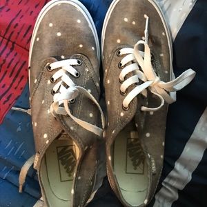 Brown Polka Dot Pattern WOMENS SIZE 9 VANS